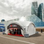 Брендирование полумесяца арочного шатра 3,5